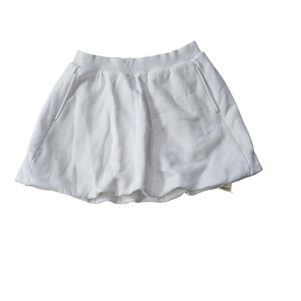 OFFLINE by Aerie White Bubble Hem Skort XS Athletic Mini Skirt Pockets NWT